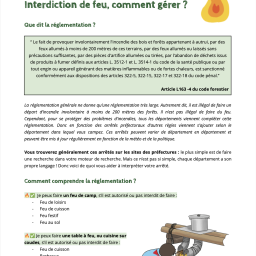 vignette Interdiction de feu, comment le gérer ?