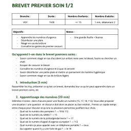 vignette Brevet premier soin 1/2