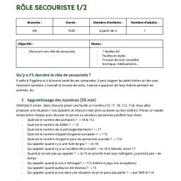 vignette Rôle secouriste 1/2